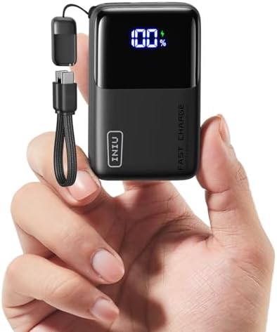 INIU Mini Portable Charger, Small 45W PD Power Bank, 10000mAh USB C in&Out Fast Charging Pocket Size Battery Pack, Travel Essentials Powerbank for iPhone 17 16 15 14 Pro Air, Xiaomi, Samsung S24 etc