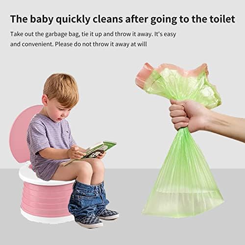 Travel Potty for Toddler, Portable and Foldable Toilet, Apply to Seat Emergency Toilet for Car, Camping, Outdoor, Indoor (pink, small) - Image 3