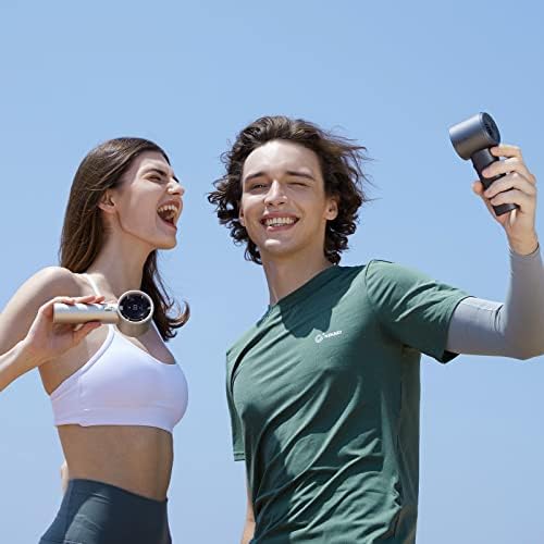 JISULIFE Handheld Fan Pro Series - Extreme Cooling Output: 1-100 Speed Scroll Wheel, Metal Body, Digital Display, 1.5H Fast Charge, 5000mAh-Portable Fan for Travel Outdoor, Gifts for Women Men(Grey) - Image 9