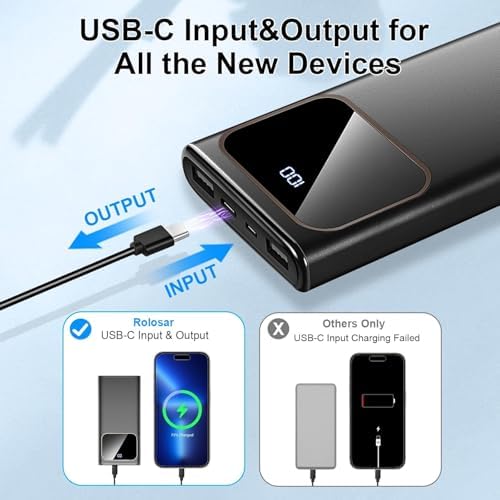 Power Bank, 10000mAh Portable Charger with PD 5A/3W Fast Charging, USB C in&out External Battery Pack, Portable Cell Phone Charger for iPhone 16 15 14 13 /ProMax/Pro/Plus Samsung S23 S22 Android Phone - Image 5