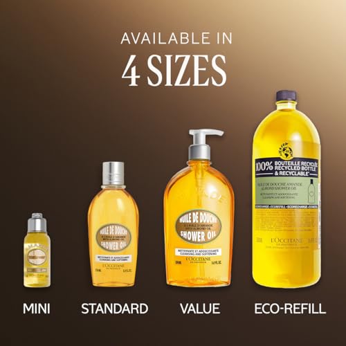 L'OCCITANE Cleansing & Softening Almond Shower Oil, Body Wash & Shaving Base Purifies & Smooths Without Drying Skin, Milky Lather, Nourishing Skincare - Image 9