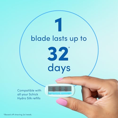 Schick Hydro Silk Mini Razor for Women | Womens Razors for Shaving, Travel Size Toiletries, 5-Blade Travel Razor, Includes 1 Mini Handle, 1 Refill & 1 Case - Image 7