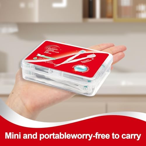 Mini Disposable Toothbrushes with Toothpaste and Toothpick, Tongue Cleaners, Reduce Bad Breath, Tongue Scraper, Prepasted Toothbrush, Pick for Work or Travel (Mint, 20pcs) - Image 6