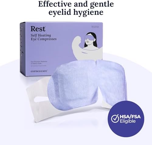 CorneaCare Rest: Self Heating Warm Compress for Dry Eyes | Heated Eye Mask for Fast Relief | Steam Mask for Stye Care | No Microwave or Washcloth Needed | Travel Ready Warm Compress | 30 Count - Image 5