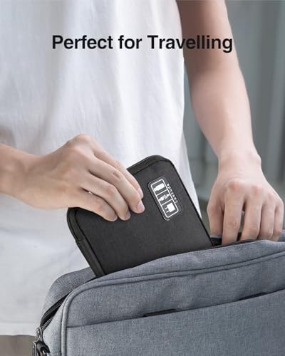 Luxtude Travel Cable Organizer Bag, Flat Cord Organizer Case, Travel Essentials for Wire/Cord/Charger/Cable Storage/Tech Accessories/Tech Gifts - Image 7