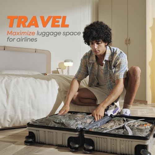 Rechargeable Wireless Pump Travel Storage Bags Set - 20 Pack Portable Space Saver Bags for Travel & Home - Vacuum Compression Packing Seal for Clothes, Blankets, Seasonal Storage - Image 9