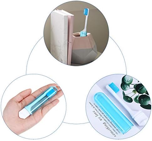 Patelai 4 Pieces Travel Toothbrush Set, Soft Bristle Mini Foldable Tooth Brush with Case, Individually Wrapped Small Portable Travel Size Toiletries Stuff for Camping (Bright Color) - Image 4
