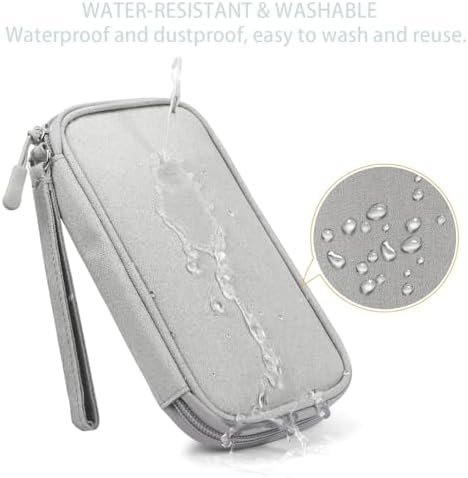 Cord Organizer Travel Cable Organizer Bag Tech Electronic Organizer Travel Case, Waterproof Electronic Accessories Pouch Bag for Cable, Cord, Charger, Phone, Power Bank, Earphone(Light Grey) - Image 3