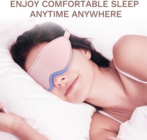 FlyCoco 99% Fully Block Out Light Eye Sleep Mask, 3D Deep Contoured Eyes Cover Zero Pressure, Long Lash Extension Eyes Mask with Adjustable Straps for Sleeping Travel Home Nap Rest Women Men (Pink) - Image 7
