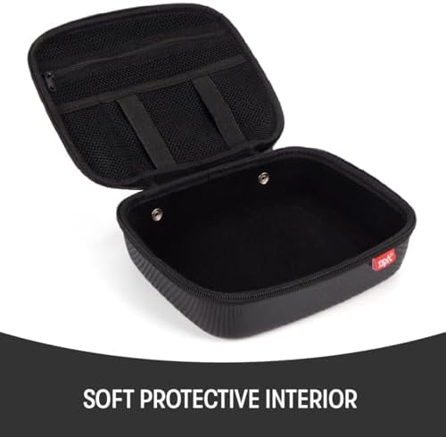 ZIPIT Carbon Electronic Organizer Case, Hard Shell EVA Travel Cable Organizer for Chargers, Cords & Tech Accessories, Black - Image 6