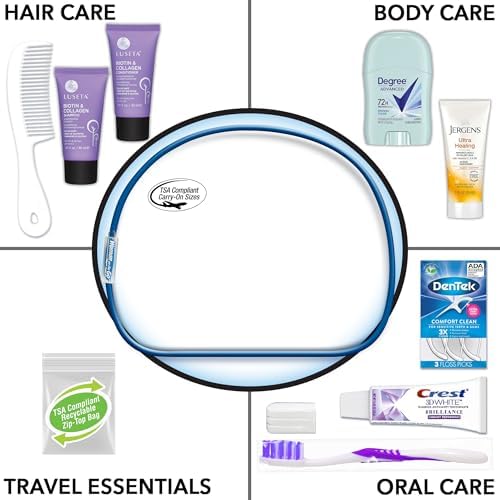 Convenience Kits International Women's Luseta Kit, Travel Size Toiletry Kit for Women, Gifts for Women, 10 Piece Set - Image 5