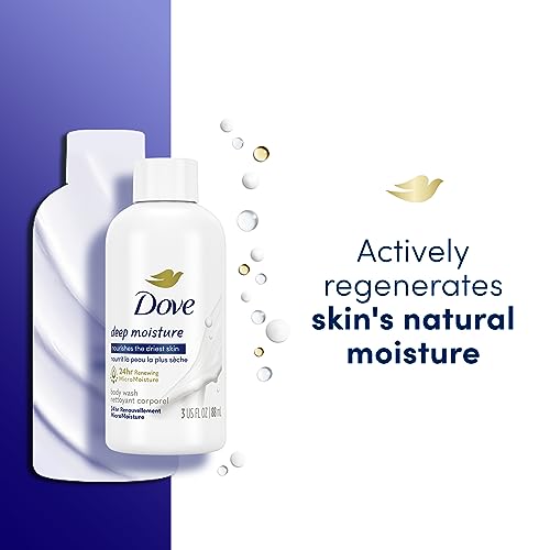 Dove Body Wash Deep Moisture for 24hr Lotion-Soft Skin Moisturizing Skin Cleanser with No Sulfates No Parabens 3 oz - Image 5