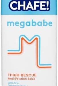 Megababe Thigh Rescue Anti-Chafe Stick | Prevents Skin Chafe & Irritation | Thighs, arms, Bra-Lines & More