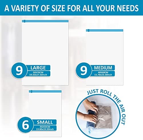 Cozy Essential Compression Bags for Travel - Travel Essentials - 24 Pack Space Saver Bags - No Vacuum Needed - Compression Packing Bags for Cruise Accessories - Image 3