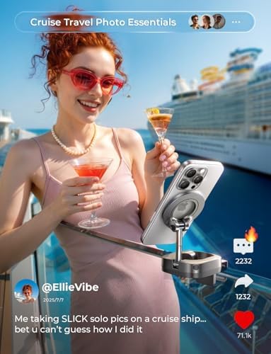 LISEN Airplane Travel Essentials for Women Men Phone Holder for Desk MagSafe Phone Travel Size Accessories Airplane Gadgets Men Long Flight Cruise Must Haves Spring Break Essentials Easter Gifts - Image 3