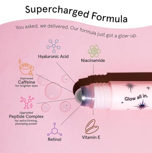 grace & stella Under Eye Brightener Roller - Airplane Travel Essentials - Travel Size Toiletries - Retinol & Caffeine Eye Serum for Puffiness, Dark Circles, Wrinkles - Vegan Skincare (15ml / 0.51floz) - Image 4