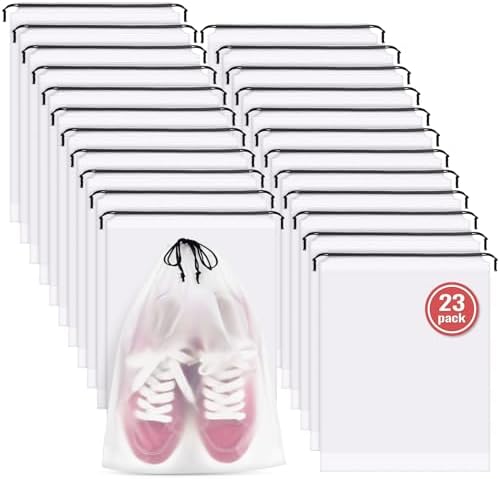 23 Pack Shoe Bags for Travel, 11.8" x 15.7" Waterproof Travel Shoe Bags for Packing,Large Travel Bag for Shoes, Storage Bags Travel Essentials Men for and Women