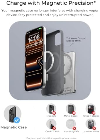 LISEN Ultra Slim MagSafe Power Bank,5000mAh Wireless Slim MagSafe Battery Pack,Magnetic Portable Charger,Magnetic Power Bank for iPhone 17 Pro Max Plus Air/16-12 Series,Gifts for Men Women - Image 9