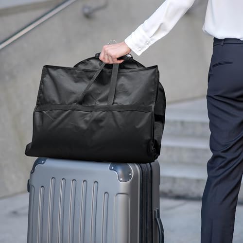 43" Travel Garment Bag with Accessories Zipper Pocket, Heavy Duty Suit Bag for Suits, Tuxedos, Dresses, Coats, Black, 1 pack - Image 7