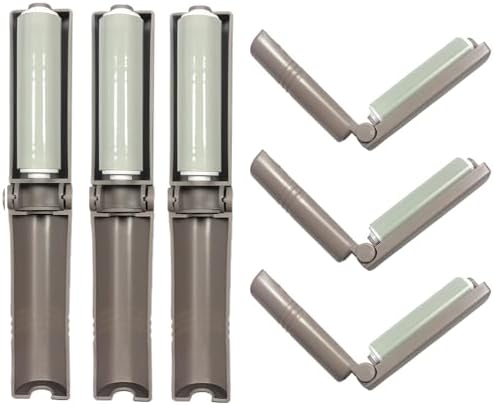 Mini Reusable Lint Roller for Travel, 6 Pack Washable Foldable Lint Remover with Sticky Gel, Portable, Compact and Easy to Clean for Clothes and Luggage Use