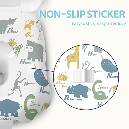 Blissful Diary 20 Pcs Toilet Seat Covers Disposable for Toddlers & Adults, Extra Large Waterproof, Portable Package for Travel, Kids Potty Training - Image 5