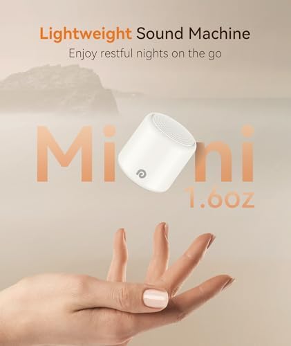 Dreamegg Portable Travel White Noise Machine for Sleep, Features Powerful Battery, Egg-Sized, 16 Nature Sounds, Timer, for Baby Adults Office Privacy Home Gift, Cream - Image 7