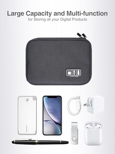 Luxtude Travel Cable Organizer Bag, Flat Cord Organizer Case, Travel Essentials for Wire/Cord/Charger/Cable Storage/Tech Accessories/Tech Gifts - Image 6