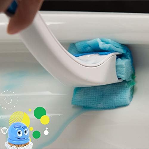 Scrubbing Bubbles Toilet Bowl Cleaning System with Flushable & Disposable Cleaner Refill Pads, Fights Odors and Helps Remove Limescale & Hard Water Stains, Citrus Scent, 1 Wand + 4 Refills + 1 Stand - Image 5