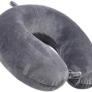 Travel Pillow 100% Pure Comfortable U Shape Memory Foam Pillows Neck and Head Support Portable Travel Neck Pillow Suitable for Planes Airplane for Traveling,Train,Self-Drivingng Car,(Grey)