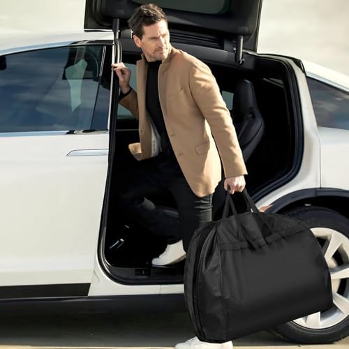 43" Heavy Duty Garment Bags for Travel 6.5" Gusseted Suit Bags for Closet Storage 2 Handles Hanging Clothes Bag with Pocket Mens Suit Cover for Shirts, Coats, Dresses, Suit Holder, 2 Pack - Image 5