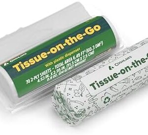 Coghlan's Tissue on The Go - Compact Travel Pack with Dispenser for Camping, Hiking, Backpacking, and Outdoor Adventures, Portable and Convenient Tissue Essentials, 2-Pack