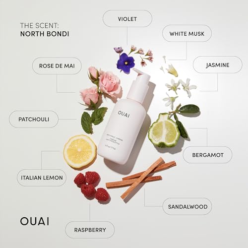 OUAI Anti Frizz Cream Travel Size - Moisturizing Hair Cream with Frizz Control & Heat Protection - Provides Hydration with Jackfruit & Beetroot Extract - Paraben, Phthalate & Sulfate Free (3 oz) - Image 6