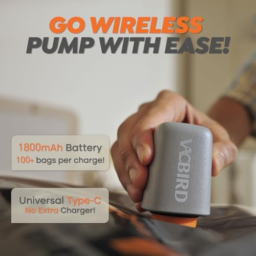 Rechargeable Wireless Pump Travel Storage Bags Set - 20 Pack Portable Space Saver Bags for Travel & Home - Vacuum Compression Packing Seal for Clothes, Blankets, Seasonal Storage - Image 2