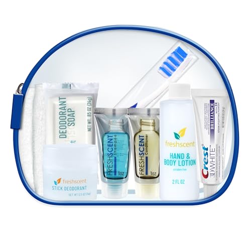 Convenience Kits International Unisex 10 Piece Hygiene Travel Kit with Shampoo, Conditioner, Lotion, Soap, Deodorant, Crest Toothpaste, Toothbrush, Cotton Washcloth (896 Kits) - Image 3