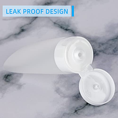 TSA Approved Travel Bottles Set for Toiletries Travel Size Containers Kit 4 Pack Portable Leak Proof Refillable Squeeze Cosmetic Airplane Essential Shampoo Hair Conditioner Body Lotion Bath Shower Gel - Image 4