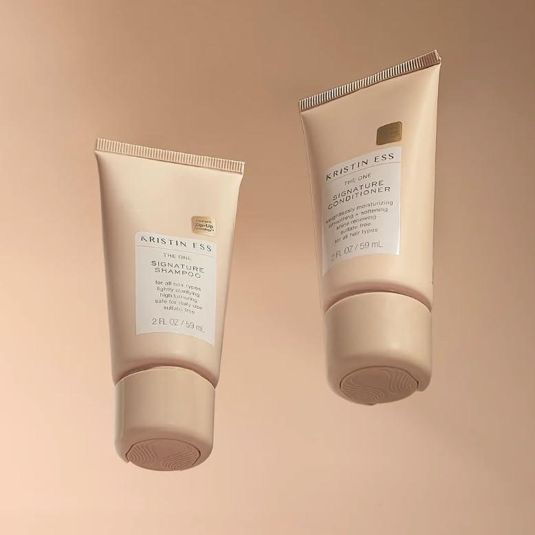 Kristin Ess Signature Travel Size Salon Shampoo + Conditioner Set for Moisture, Softness + Shine - Anti Frizz + Lightly Clarifying - Sulfate Free, Vegan + Safe for Color Treated Hair - Mini Travel Set - Image 2
