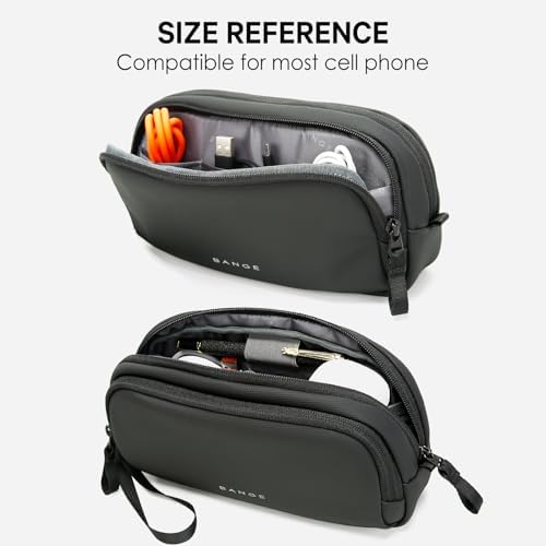BANGE Travel Organizer Case, Water Resistant Electronics Travel Bag Organizer for Cable,Easy to store backpacks (Black) - Image 4