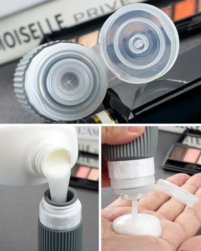 Travel Bottles - 8 Pack, TSA Approved Travel Size Toiletries, Leak Proof Silicone Squeezable Containers in Clear Bag - Image 2