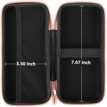 iMangoo Travel Essentials Electronics Organizer Charger Case Portable Dual Zipper Shockproof Pouch Tech Purse Cord Cable Pouches Power Bank Storage Accessories Bag for Women Men,8.5x4.5x2 Rose Gold - Image 3
