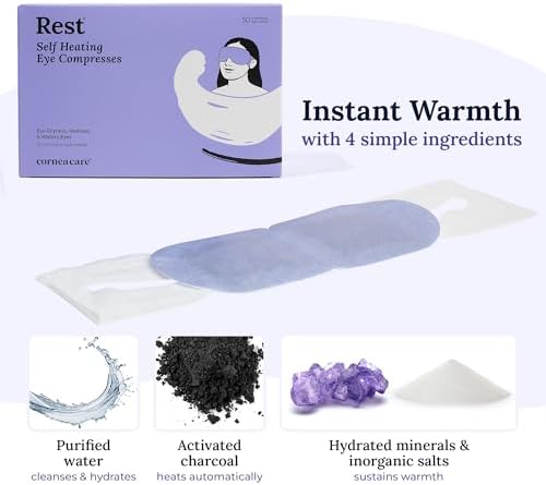 CorneaCare Rest: Self Heating Warm Compress for Dry Eyes | Heated Eye Mask for Fast Relief | Steam Mask for Stye Care | No Microwave or Washcloth Needed | Travel Ready Warm Compress | 30 Count - Image 7