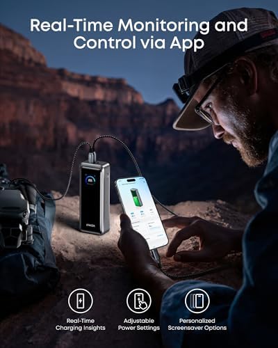 Anker Prime Power Bank, 26,250mAh 3-Port Portable Charger with 300W Max Output, Two-Way Charging, TSA-Approved, App Control, for MacBook, iPhone 17/16 Series, and More (Base Not Included) - Image 7