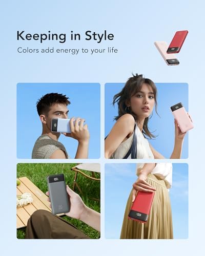 charmast 20000mAh Portable Charger with Built in Cables, 22.5W Travel Power Bank Fast Charging, USB C Cell Phone Battery Pack for iPhone 16/15/14/13/12/11 Series, iPad, Samsung, Android, Tablet - Image 6