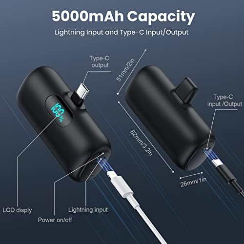 [2-Pack]Portable Charger for iPhone 17/16/15,Mini Power Bank 5000mAh PD USB C Portable Phone Charger,Travel Essential Battery Pack for iPhone 17/17 Air/16/16 pro/15/15 pro Max/Android/Samsung/Moto/LG - Image 7