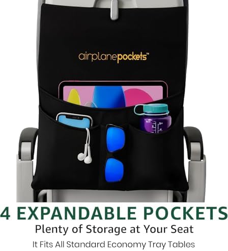 Airplane Pockets - Airplane Accessories - Plane Travel Essentials - Travel Organizer - Seat Storage Organizer - Air Travel Essentials - Seatback Organizer - International Travel Accessories Must-Haves - Image 4