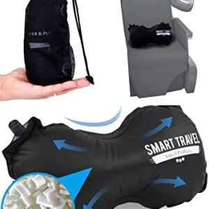SmartTravel Travel Products Inflatable Travel Lumbar Pillow for Airplane Seat – Adjustable Lower Back Support Cushion for Long Flights