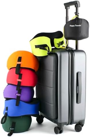 C CUSHION LAB Travel Pillow, Award-Winning Patented Ergonomic Design for Chin & Neck Support Memory Foam Neck Pillow, Compact Airplane Pillow for Traveling, Flight, Car (Hunter Green, Medium) - Image 8