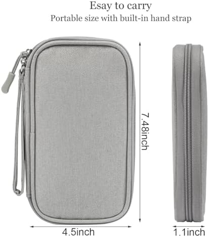 Cord Organizer Travel Cable Organizer Bag Tech Electronic Organizer Travel Case, Waterproof Electronic Accessories Pouch Bag for Cable, Cord, Charger, Phone, Power Bank, Earphone(Light Grey) - Image 2