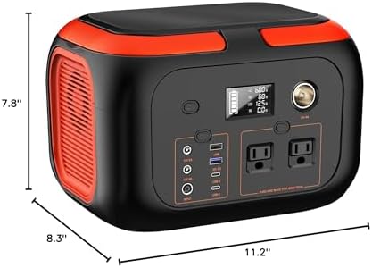 SinKeu Portable Power Station 600W, 296Wh/80000mAh Backup Lithium Battery Pack Bank, 110V Pure Sine Wave AC Outlet Solar Generator for Camping Emergency RV Outdoor Hurricane Supplies - Image 10