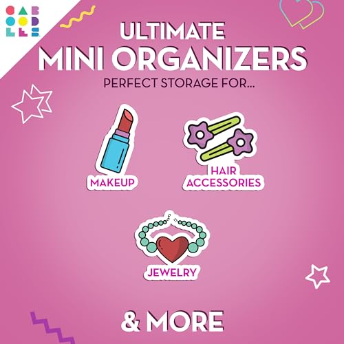 Caboodles Care Pack + Lil Bit Set, Pink & Violet, Travel Organizers for Makeup, Snap-Tight Latch for Mess-Free Travel, Compact Size - Image 3