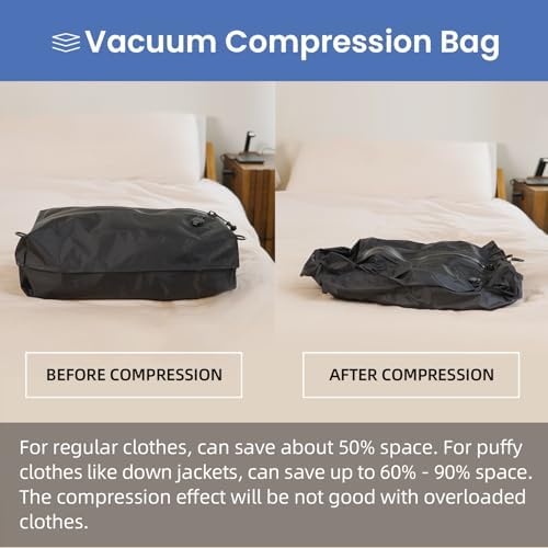 BAGAIL TPU Vacuum Bag for Travel, Reusable Compression Bag with IPX8 Waterproof Zipper, Save Space for Suitcase, Backpack and Carry on (Black, ExtraLarge, No Pump) - Image 3